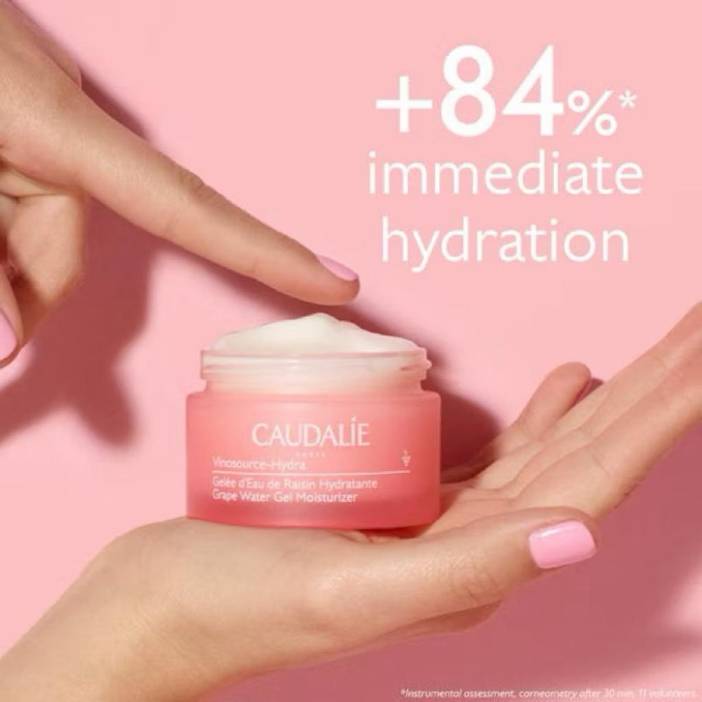 夏季保濕清爽💦英國代購現貨Caudalie 歐緹麗Vinosource-Hydra葡萄籽水凝膠保濕霜啫喱面霜日霜50ML-細節圖3