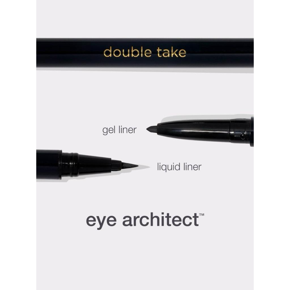 現貨 🔥tarte Double Take 二合一眼線筆 黑色雙頭液態＋眼線膠筆 防水持久-細節圖3