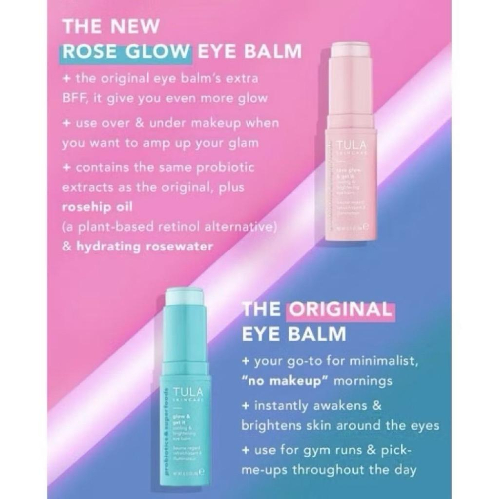 現貨🔥TULA Skincare 經典補水眼霜棒 10g保濕潤澤 沁涼質地 妝前妝後可用 亮采玫瑰果油滋養-細節圖5