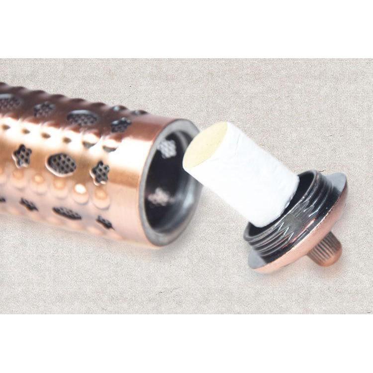 大號紅銅溫灸棒 送艾條、隔熱套、清潔刷、滅火蓋、穴位圖-細節圖5