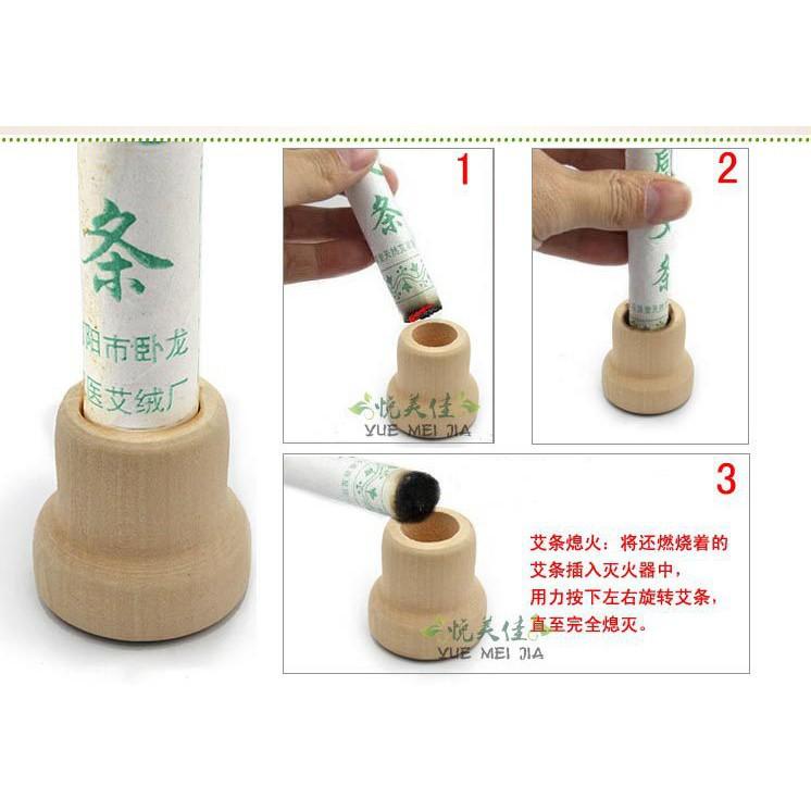 大號古銅溫灸棒 送艾條、隔熱套、清潔刷、滅火蓋、穴位圖-細節圖5