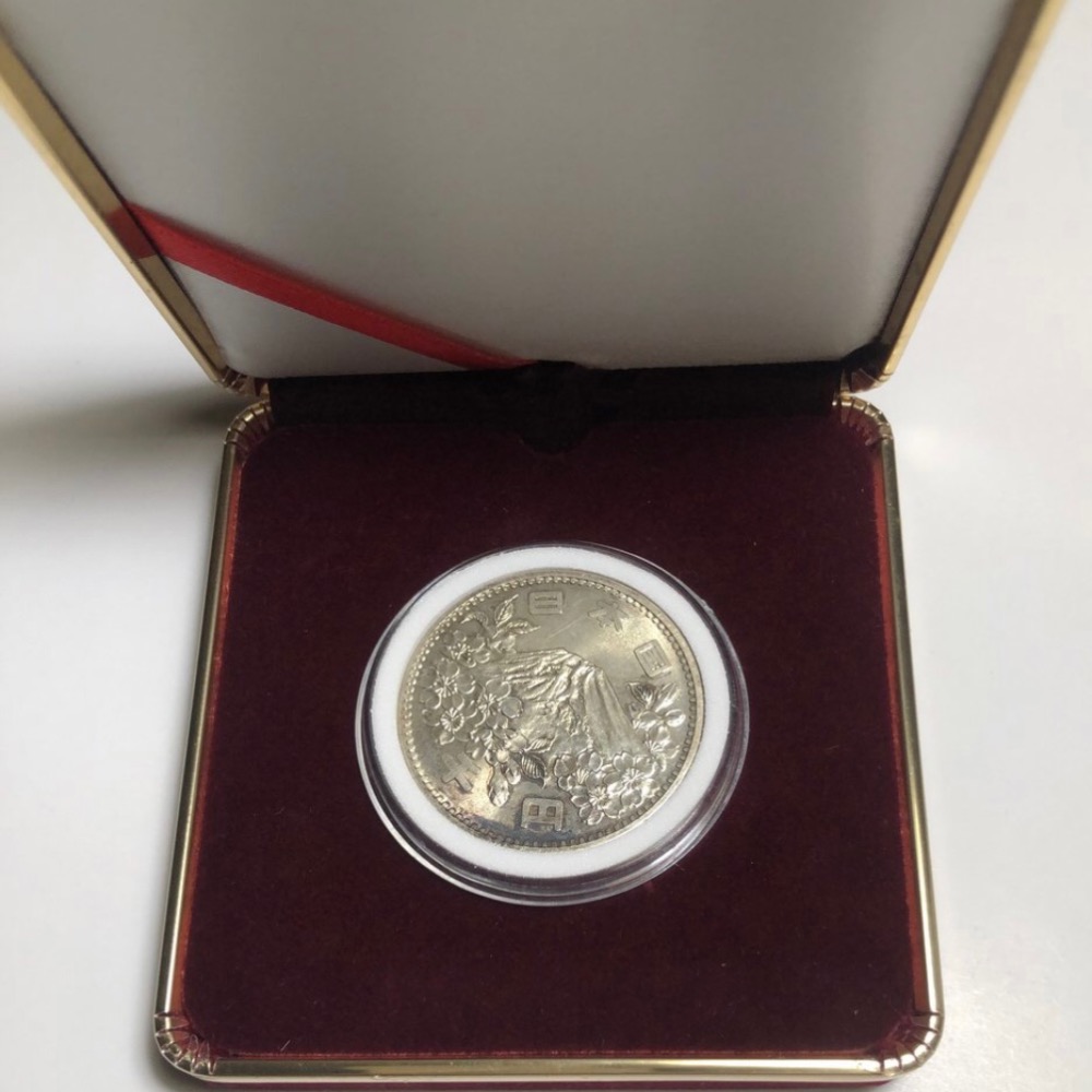 1964年東京奧運日本發行：（壹仟圓紀念銀幣1枚；含盒裝）品相佳，值得珍藏，送禮收藏兩相宜，祝福您財源廣進，日日發大財-細節圖2