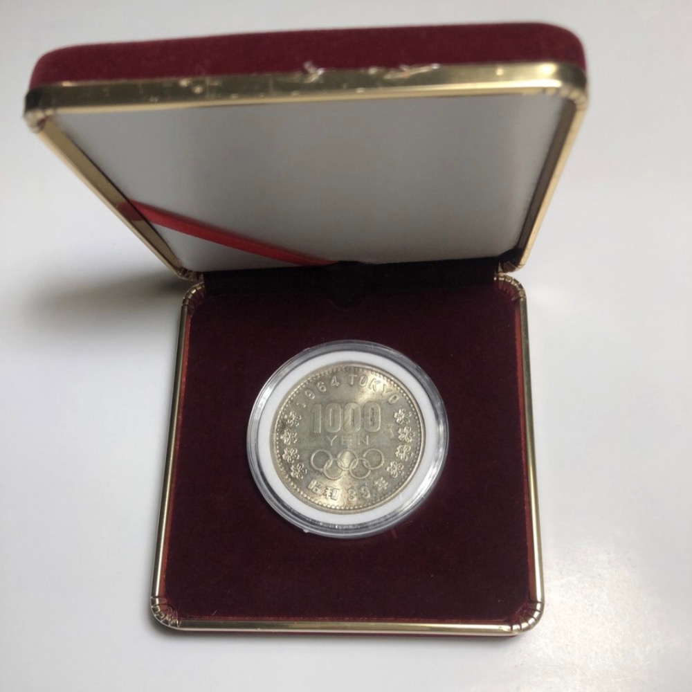1964年東京奧運日本發行：（壹仟圓紀念銀幣1枚；含盒裝）品相佳，值得珍藏，送禮收藏兩相宜，祝福您財源廣進，日日發大財-細節圖3