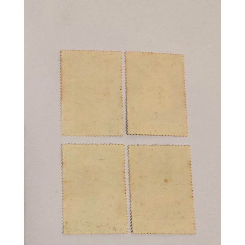 民國51年郵局發行（特27）故宮古畫郵票（51年版）4枚ㄧ套：唐太宗，宋太祖，元太祖，明太祖）品相佳（四大帝王）品相佳-細節圖3