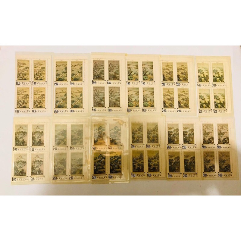 民國59年郵局發行（特072，十二月令圖古畫郵票12枚一套，4方連共48枚=4套）品相佳，值得珍藏，送禮收藏兩相宜-細節圖2