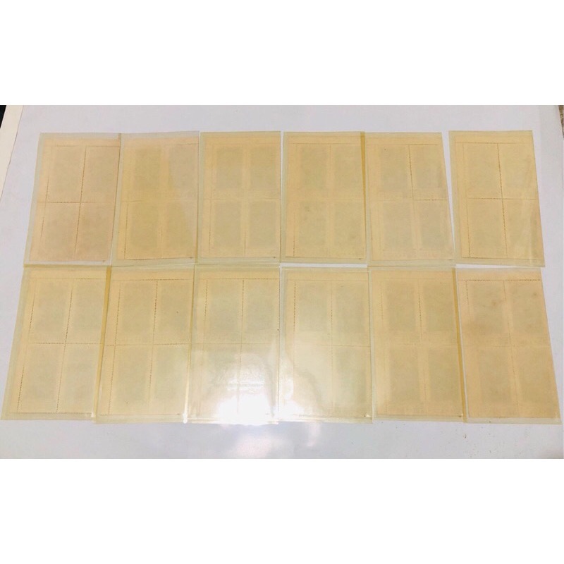 民國59年郵局發行（特072，十二月令圖古畫郵票12枚一套，4方連共48枚=4套）品相佳，值得珍藏，送禮收藏兩相宜-細節圖3