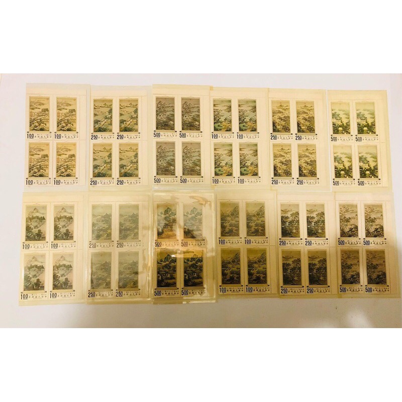 民國59年郵局發行（特072，十二月令圖古畫郵票12枚一套，4方連共48枚=4套）品相佳，值得珍藏，送禮收藏兩相宜-細節圖4