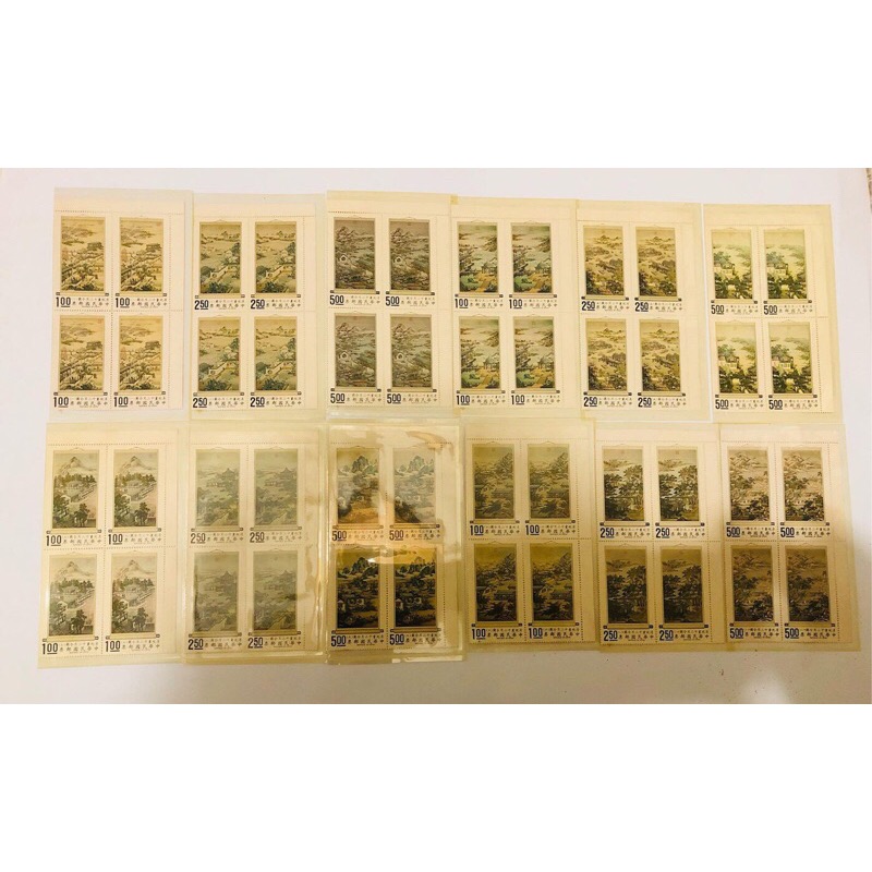 民國59年郵局發行（特072，十二月令圖古畫郵票12枚一套，4方連共48枚=4套）品相佳，值得珍藏，送禮收藏兩相宜-細節圖5