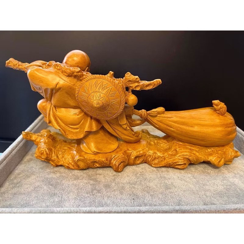 仿木雕/布袋和尚/彌勒佛 無盒 最後一尊-細節圖2