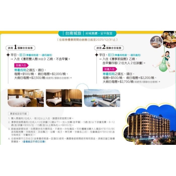 墾丁夏都沙灘酒店/台南夏都城旅/夏都富朗(宅夏都) 聯合住宿券-細節圖2