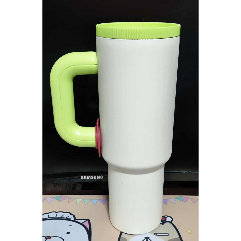 《雜物》【☆24小時限時現貨☆】 特賣 1200ml 冰霸杯 不鏽鋼 冰霸杯 附吸管 手柄杯 吸管杯 飲料杯-規格圖2