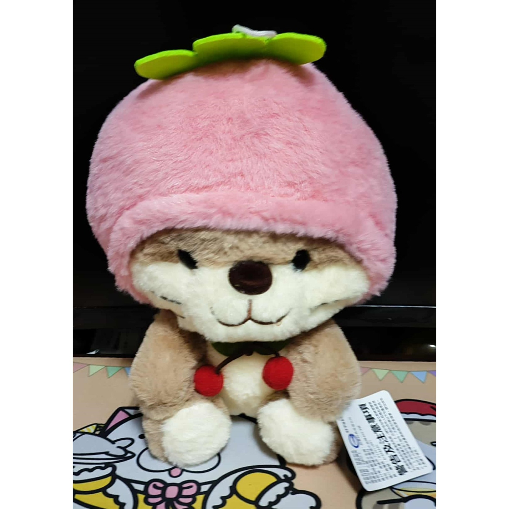 《雜物》【現貨】櫻桃 水獺 娃娃 玩偶 水獺娃娃 水獺玩偶 龍蝦包 龍蝦娃娃 龍蝦零錢包-細節圖2