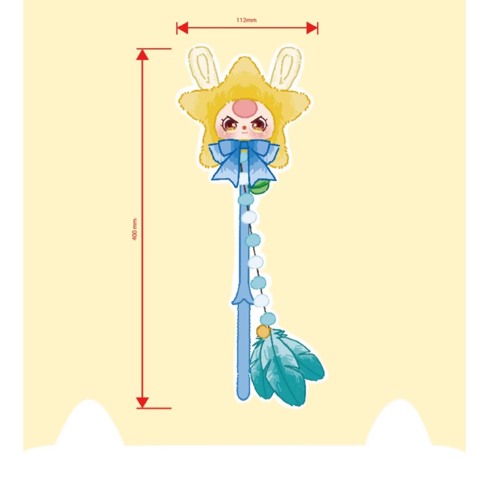 《周邊》【現貨】 特賣 陸版官方 正版授權 景品 大漂亮 潮玩 Baby three 娃三歲 逗貓棒 盲盒-細節圖4