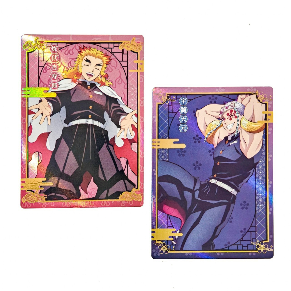 《周邊》陸版官方 正版授權 鬼滅之刃 全集中展 立繪 收藏卡 炭治郎 禰豆子 我妻善逸 煉獄杏壽郎 宇髄天元-細節圖5