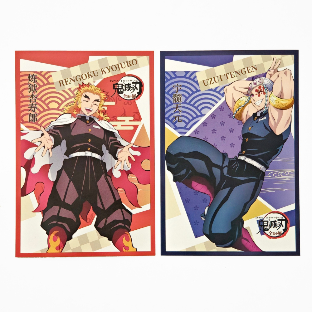 《周邊》陸版官方 正版授權 鬼滅之刃 全集中展 立繪 紀念明信片 炭治郎 禰豆子 我妻善逸 煉獄杏壽郎 宇髄天元-細節圖4