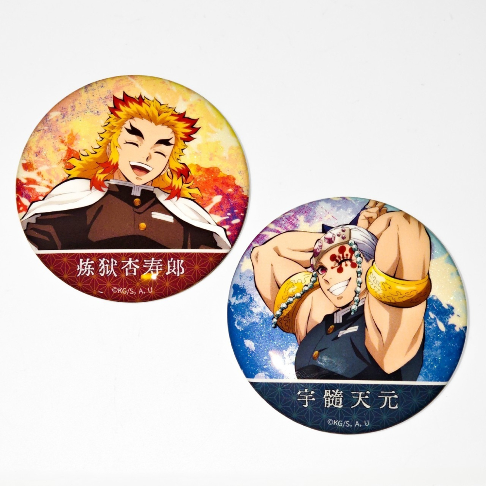 《周邊》陸版官方 正版授權 鬼滅之刃 全集中展 馬口鐵徽章 大徽章 炭治郎 禰豆子 我妻善逸 煉獄杏壽郎 宇髄天元-細節圖7