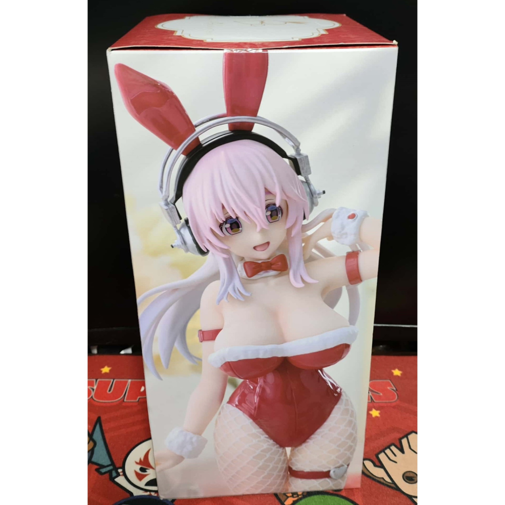 《周邊》特賣 日空版 景品 公仔 FuRyu 超級索尼子 Sonico BiCute Bunnies 兔女郎 聖誕Ver-細節圖2