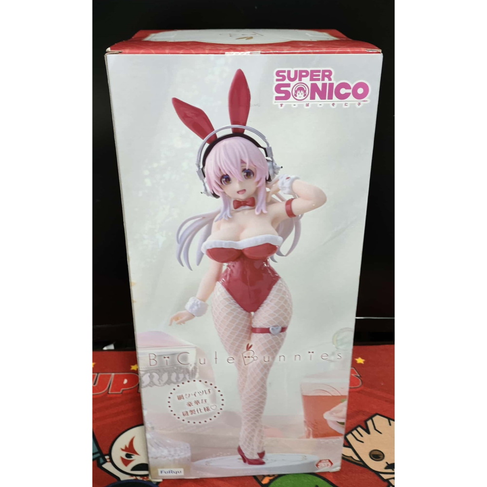 《周邊》特賣 日空版 景品 公仔 FuRyu 超級索尼子 Sonico BiCute Bunnies 兔女郎 聖誕Ver-細節圖3