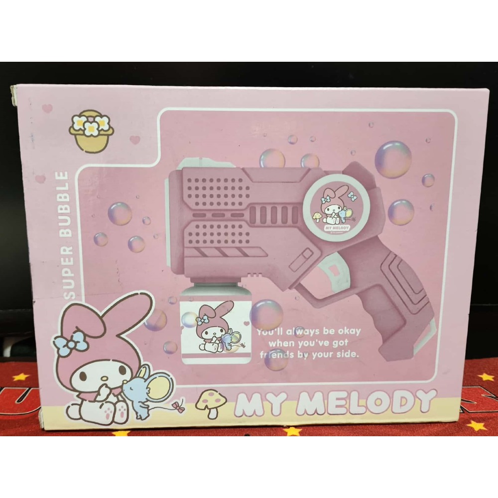 《周邊》【現貨】 特賣 陸版 正版授權 Sanrio 三麗鷗 美樂蒂 Melody 酷洛米 Kuromi 自動泡泡槍-規格圖8