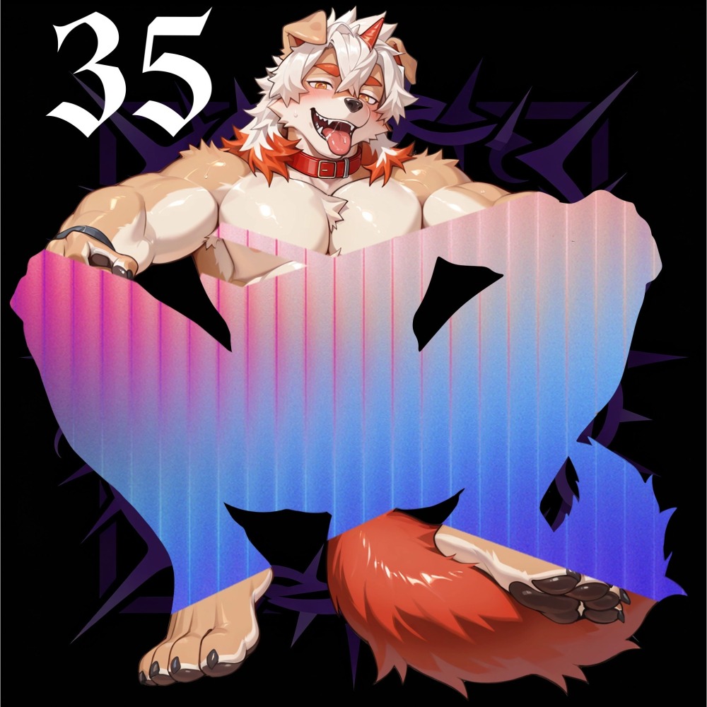 《周邊》肌肉 肌肉男 壓克力立牌 Furry 獸人 福瑞 明日方舟 吽 膠衣Ver.-細節圖2