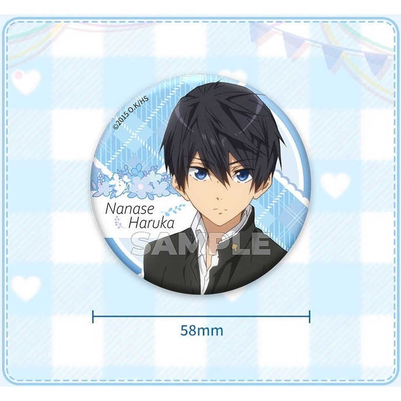 《周邊》 陸版官方 正版授權 Free 男子游泳部 制服Ver. 冰箱貼 磁吸徽章 七瀨遙 橘真琴 桐嶋郁彌 椎名旭-細節圖3