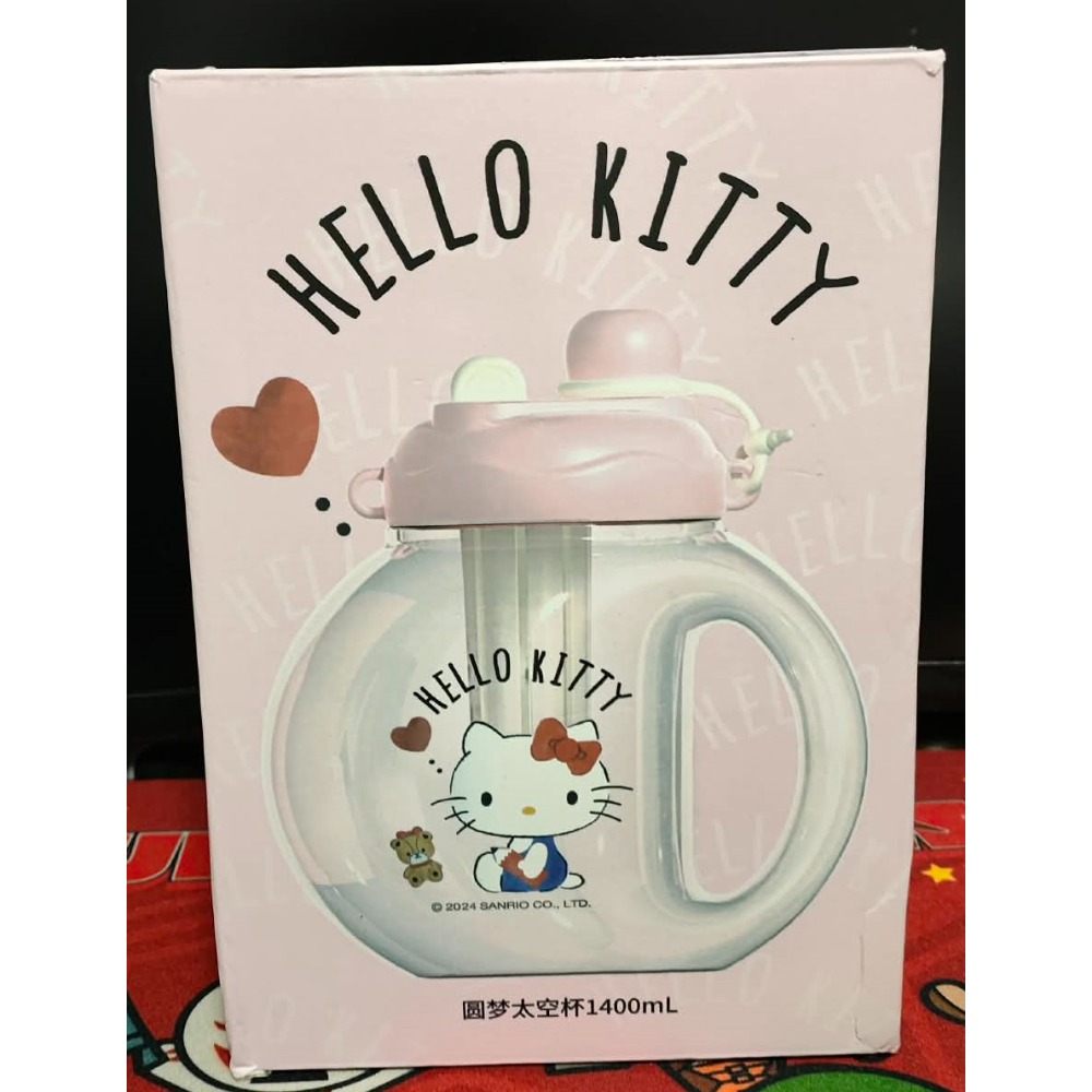 《周邊》【現貨】特賣 正版 景品 代理版 三麗鷗 Sanrio Hello Kitty 大耳狗 人魚漢頓 圓夢太空水壺-規格圖5