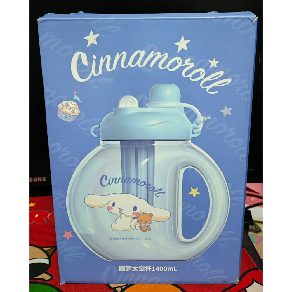 《周邊》【現貨】特賣 正版 景品 代理版 三麗鷗 Sanrio Hello Kitty 大耳狗 人魚漢頓 圓夢太空水壺-規格圖5