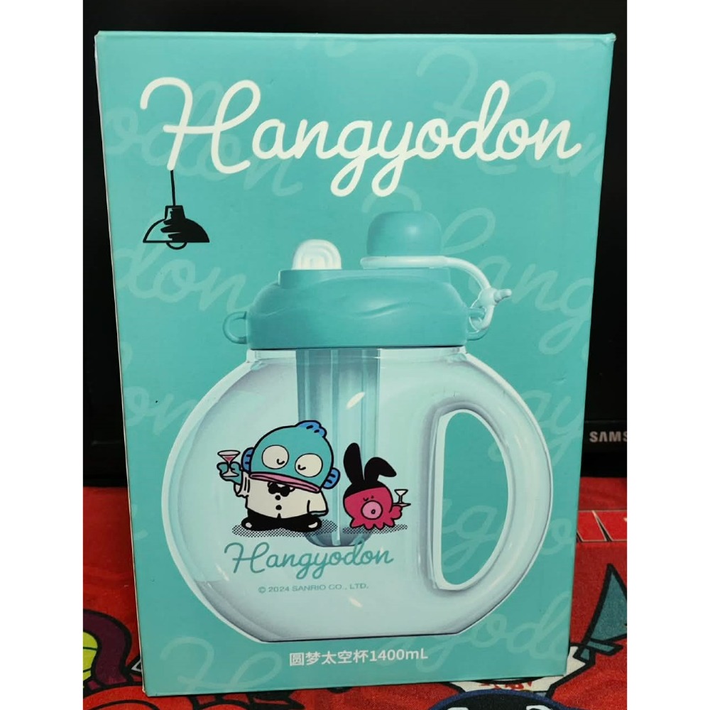 《周邊》【現貨】特賣 正版 景品 代理版 三麗鷗 Sanrio Hello Kitty 大耳狗 人魚漢頓 圓夢太空水壺-規格圖5