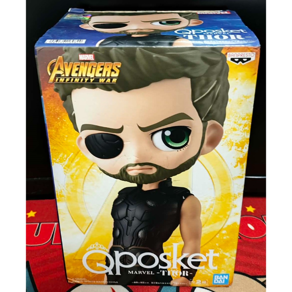 《周邊》【現貨】特賣 日空版 景品 漫威 迪士尼 MARVEL Q posket 復仇者聯盟 無限之戰 雷神 索爾-細節圖3