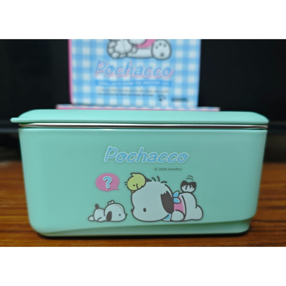 《周邊》【現貨】特賣 正版 台灣代理版 三麗鷗 Sanrio 帕恰狗 Pochacco 不鏽鋼 便當盒 600ml-細節圖2