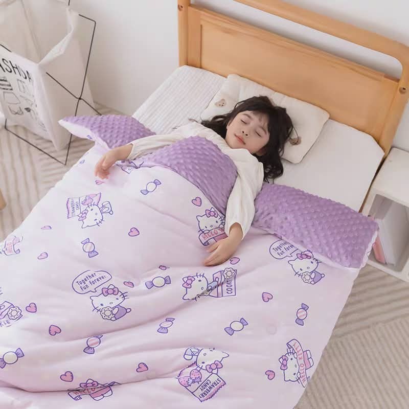 《周邊》【現貨】特賣 陸版正版授權 三麗鷗 酷洛米 KITTY KT 凱蒂貓 美樂蒂 My Melody 涼被 １.２米-細節圖5