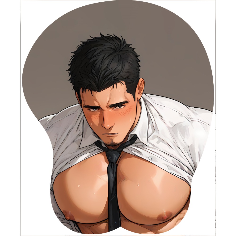 《周邊》肌肉男 肌肉 體育生 滑鼠墊 3D滑鼠墊 上班族 上班小哥 領帶Ver.-細節圖2