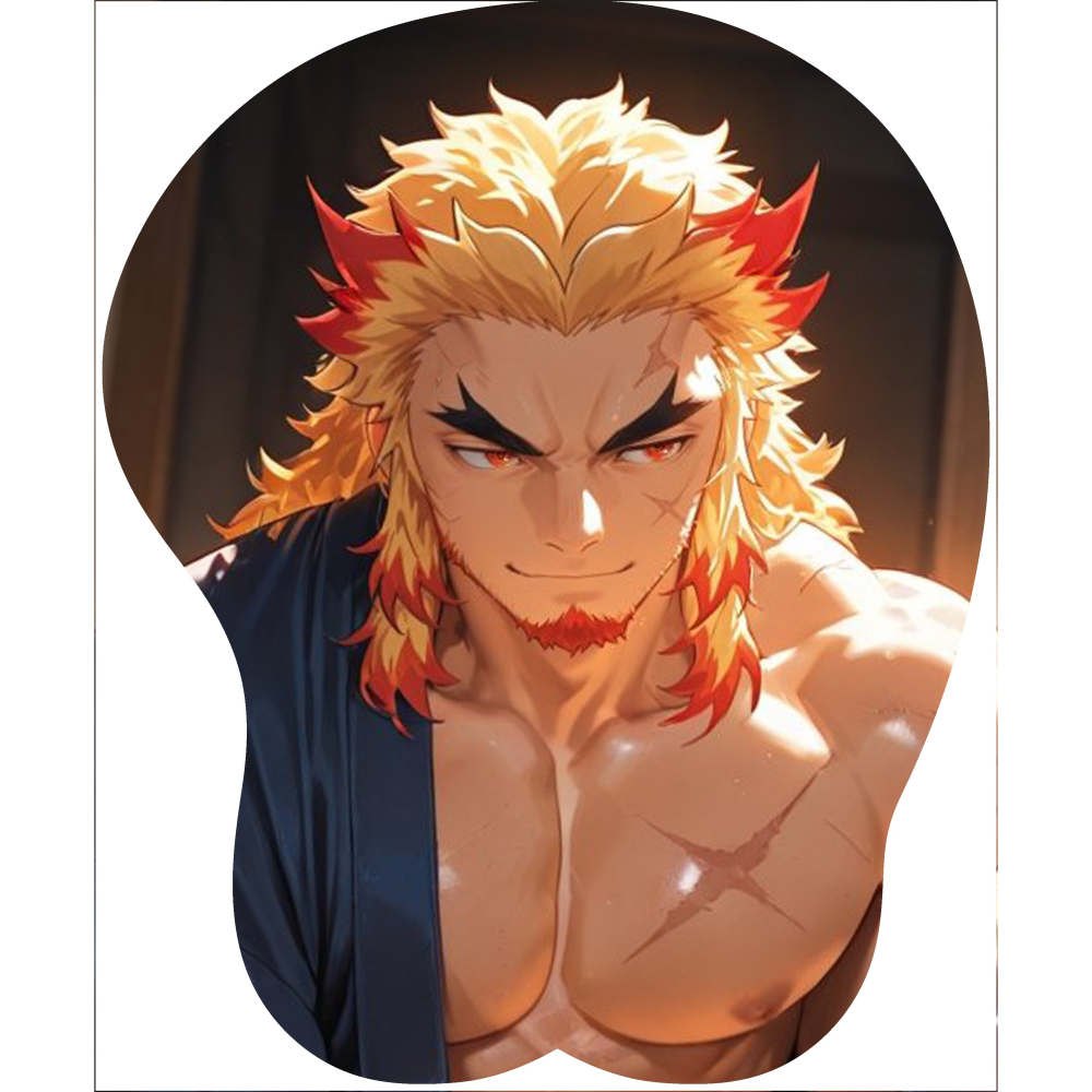 《周邊》肌肉男 肌肉 體育生 滑鼠墊 3D滑鼠墊 煉獄槙壽郎-細節圖2