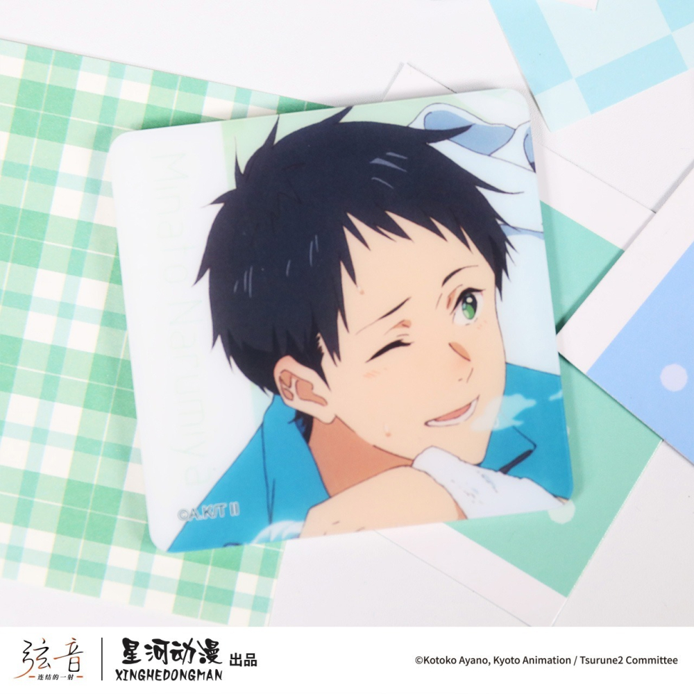 《周邊》陸版官方 正版授權 弦音 風舞高中弓道部 連結的一射 運動 方形冰箱貼 方形徽章 鳴宮湊 藤原愁 二階堂永亮-細節圖3