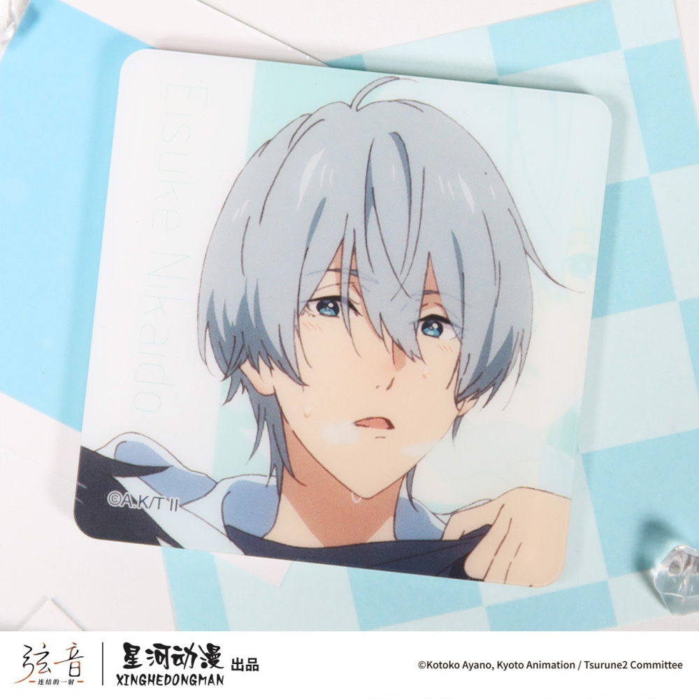 《周邊》陸版官方 正版授權 弦音 風舞高中弓道部 連結的一射 運動 方形冰箱貼 方形徽章 鳴宮湊 藤原愁 二階堂永亮-細節圖4