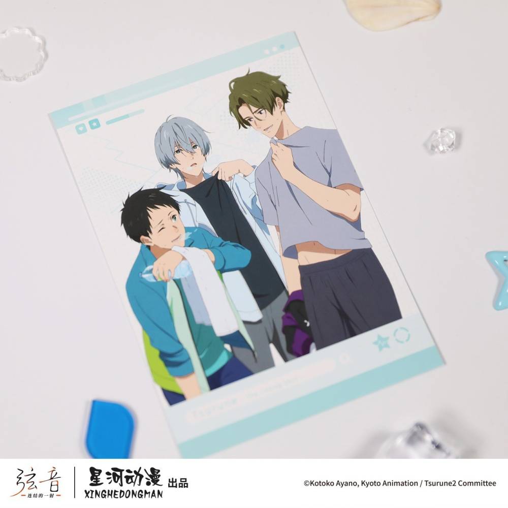 《周邊》陸版官方 正版授權 弦音 風舞高中弓道部 連結的一射 運動 相紙 明信片 鳴宮湊 藤原愁 二階堂永亮-細節圖2