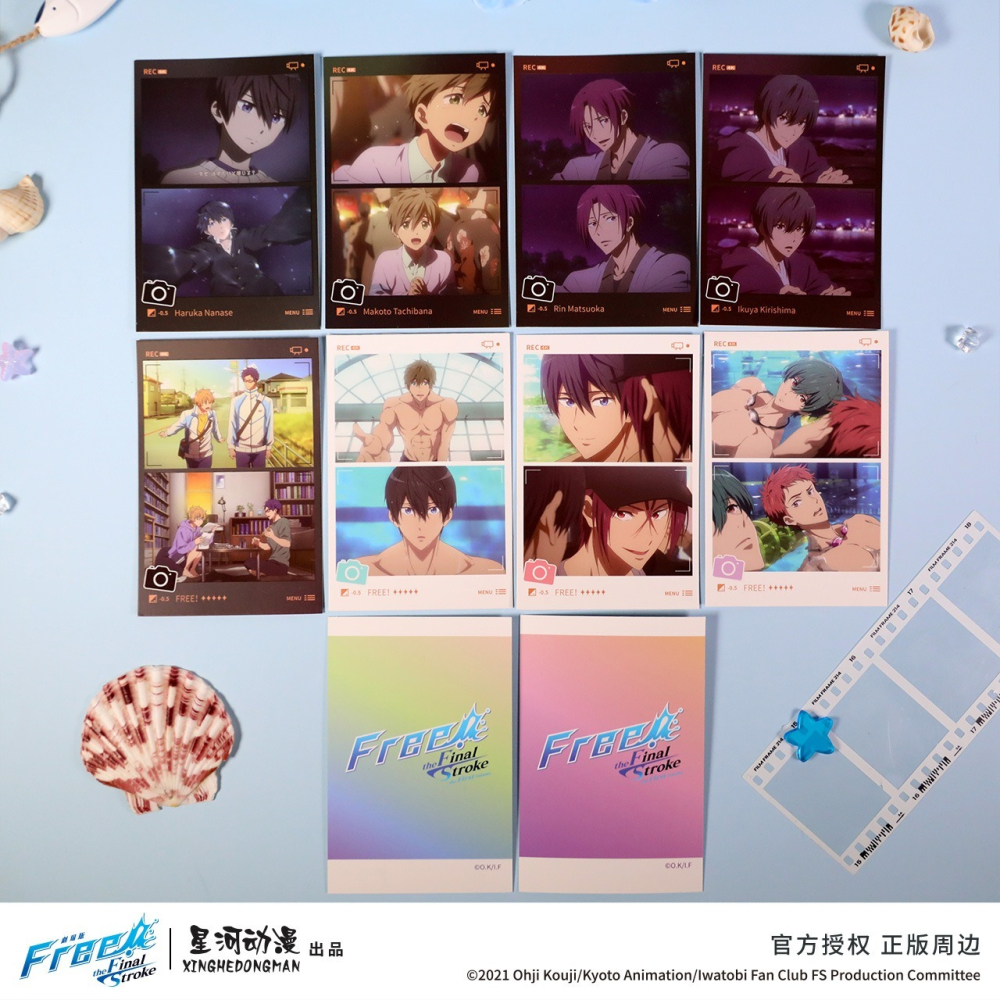 《周邊》陸版官方 正版授權 Free 男子游泳部 拍立得 劇場版 最後的划水 前篇 七瀨遙 橘真琴 松岡凜 桐嶋郁彌-細節圖2