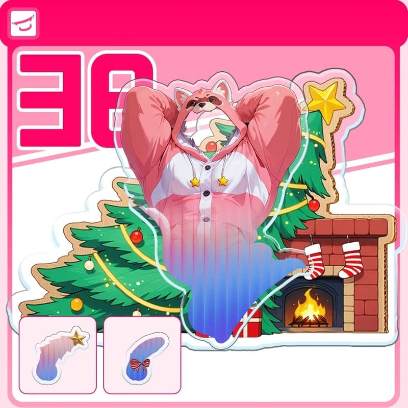 《周邊》原創 肌肉 肌肉男 體育生 壓克力立牌 磁吸立牌 換裝立牌 絕區零 狛野真斗 犬希人 獸人 聖誕 財神 棒球-規格圖2