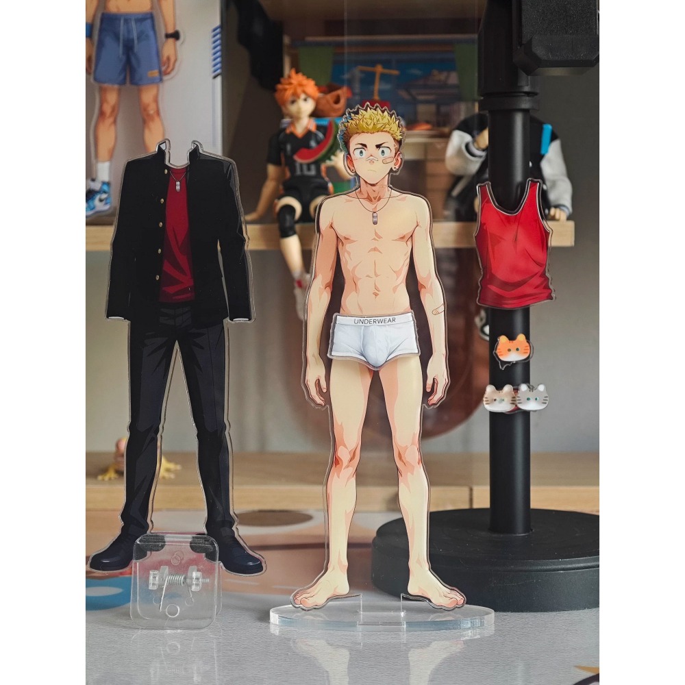 《周邊》原創 肌肉 肌肉男 體育生 壓克力立牌 磁吸換裝立牌 磁吸立牌 換裝立牌 不良系列 不良小哥-細節圖3