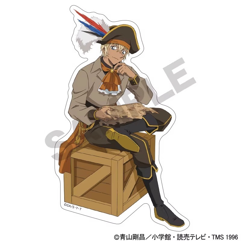 《周邊》【現貨】特賣 陸版官方 正版授權 名偵探柯南 劇場版 船員系列 貼紙 造型貼紙 柯南 安室透 怪盜基德-細節圖5