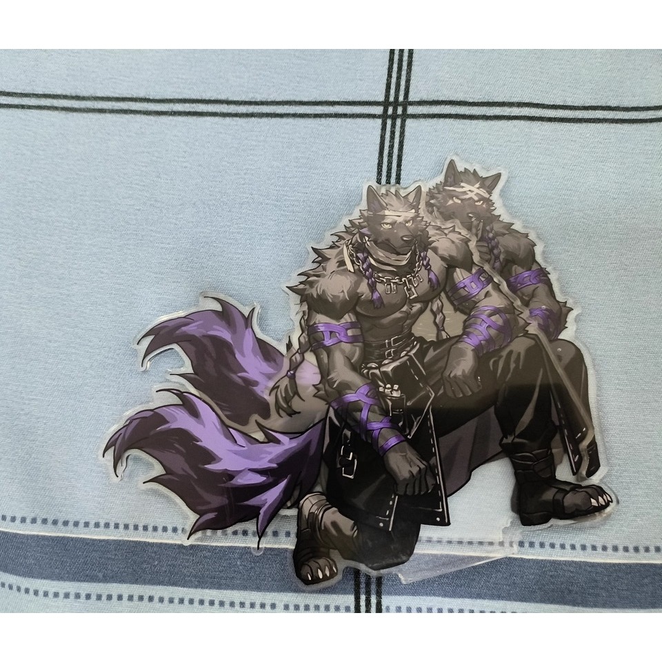 《周邊》肌肉 肌肉男 體育生 壓克力立牌 Furry 獸人 福瑞 新月同行 阿鉍斯 準備服侍Ver-細節圖3