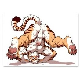 《周邊》肌肉 肌肉男 體育生 壓克力立牌 Furry 獸人 福瑞 家有大貓 林虎 倒立Ver-規格圖2
