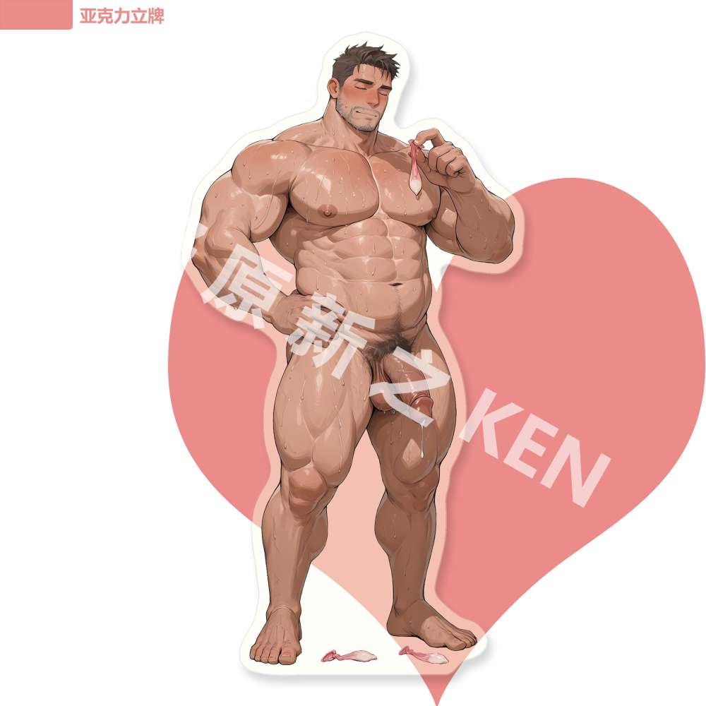 《周邊》肌肉 肌肉男 體育生 運動員 壓克力立牌 超大 立牌 大叔 測量Ver.-細節圖2