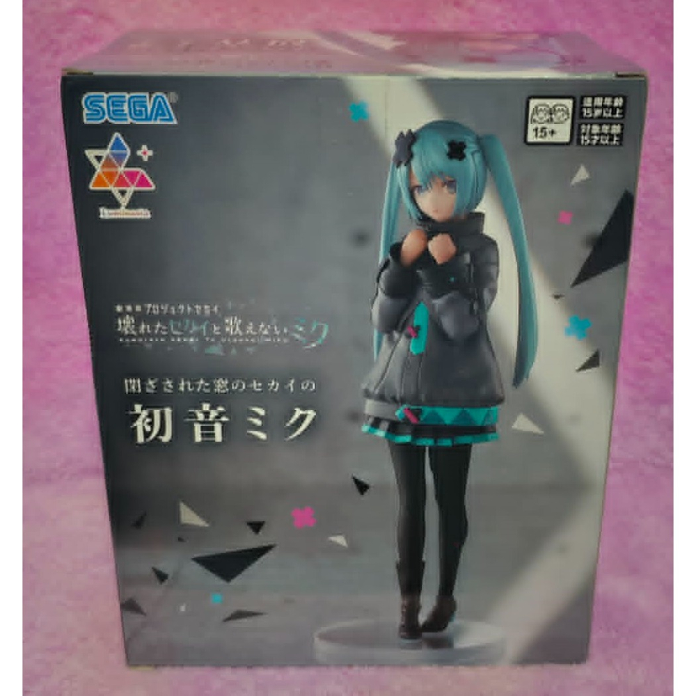 《周邊》【現貨】特賣 代理版 景品 公仔 SEGA Luminasta 初音未來 初音 世界計畫 劇場版 崩壞 封閉之窗-細節圖2