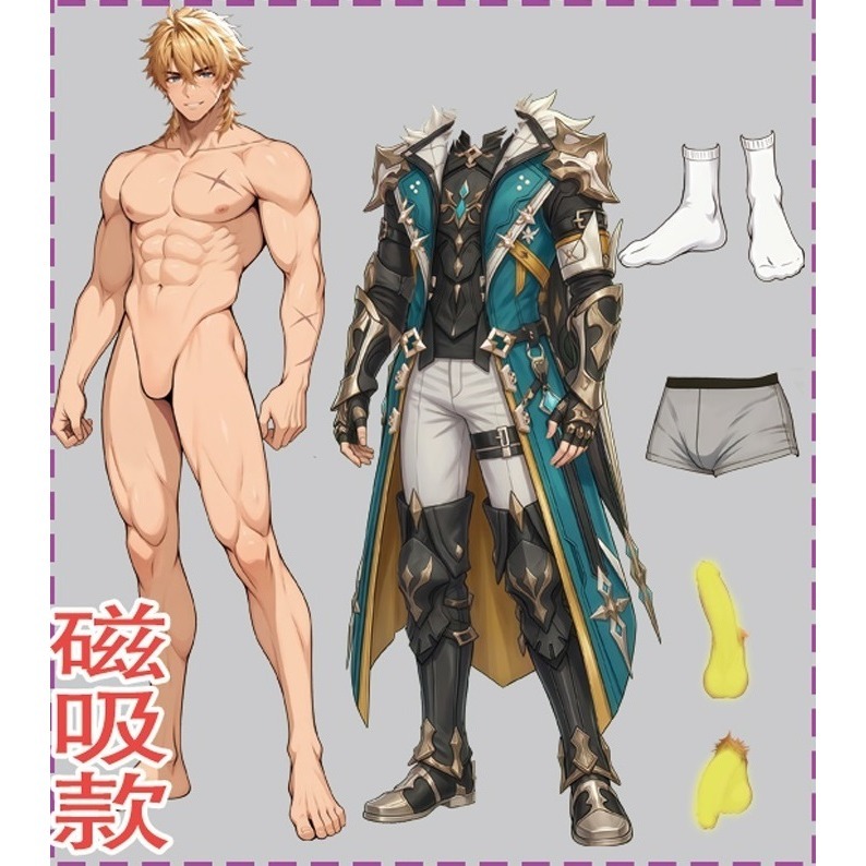 《周邊》原創 肌肉 肌肉男 體育生 壓克力立牌 磁吸換裝立牌 磁吸立牌 換裝立牌 大團長 法爾伽-細節圖4