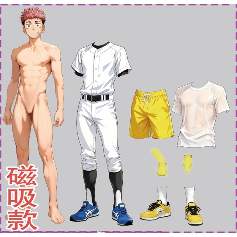 《周邊》原創 肌肉 肌肉男 體育生 壓克力立牌 磁吸換裝立牌 磁吸立牌 換裝立牌 虎杖悠仁 虎杖 悠仁 虎子-細節圖4