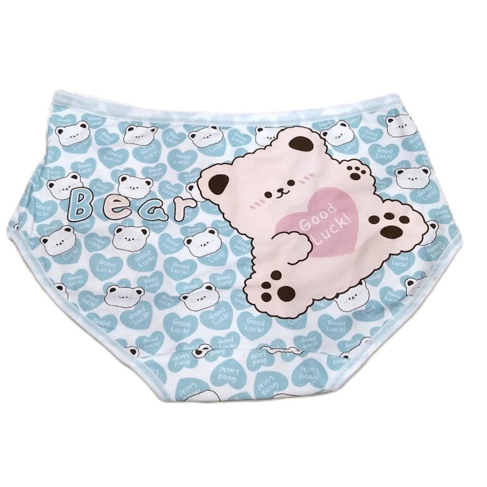 【羋亞可】9136滿版可愛愛心熊 純棉內褲 少女內褲-細節圖7