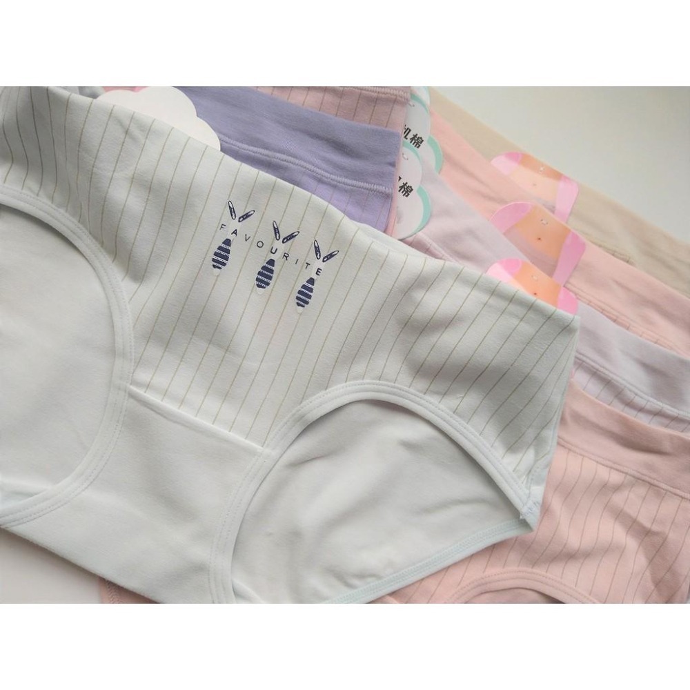 942【吉妮儂來】天然有機棉少女內褲-三隻小兔-細節圖3