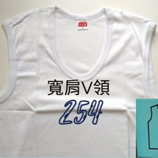 寬肩V領背心254