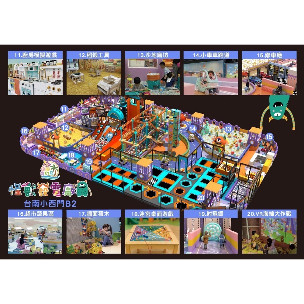 追風奇幻島 台南館【怪獸發電廠】1大1小使用 奇幻島 票券 門票-細節圖3